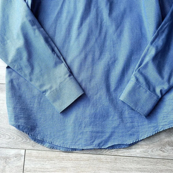 Linea In Blue Non Iron Slim Fit  Button Down Shirt Made in Italy - Picture 8 of 13